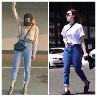 Quần baggy jean lưng cao