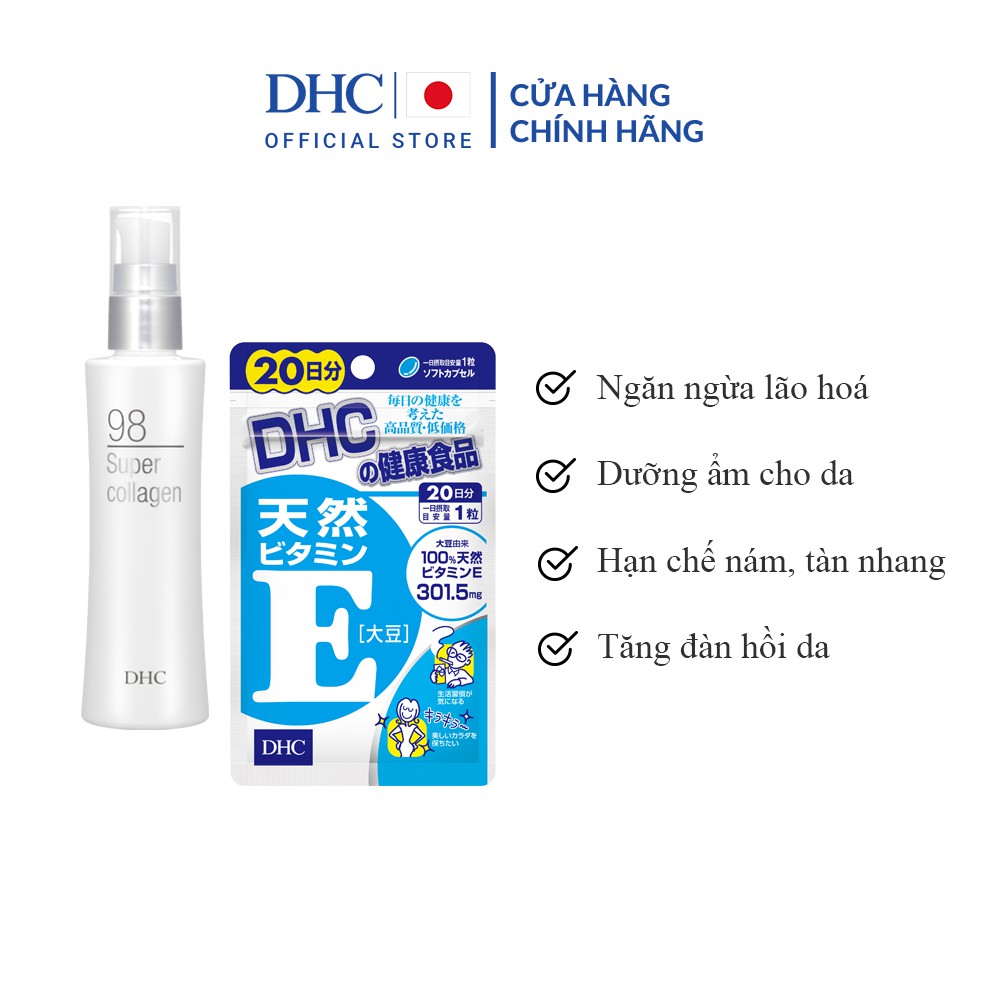 Combo Viên uống DHC Thanh Xuân Trở Lại (VitaminE & Tinh Chất Collagen 98) | BigBuy360 - bigbuy360.vn