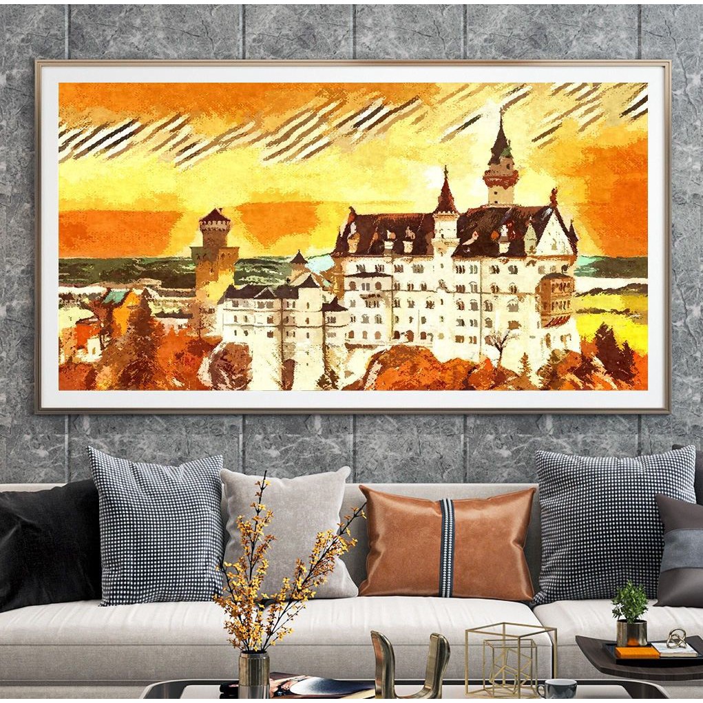 TRANH TREO TƯỜNG CANVAS  CỠ ĐẠI - GIÁ RẺ KÈM KHUNG -PHONG CÁCH BẮC ÂU TRỪU TƯỢNG- MELYHOME