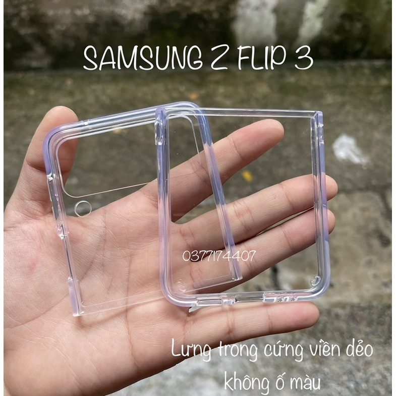 Samsung Z Flip, Z flip 3_Ốp lưng trong cứng viền dẻo khoe vẻ đẹp của máy chống sốc siêu đẹp