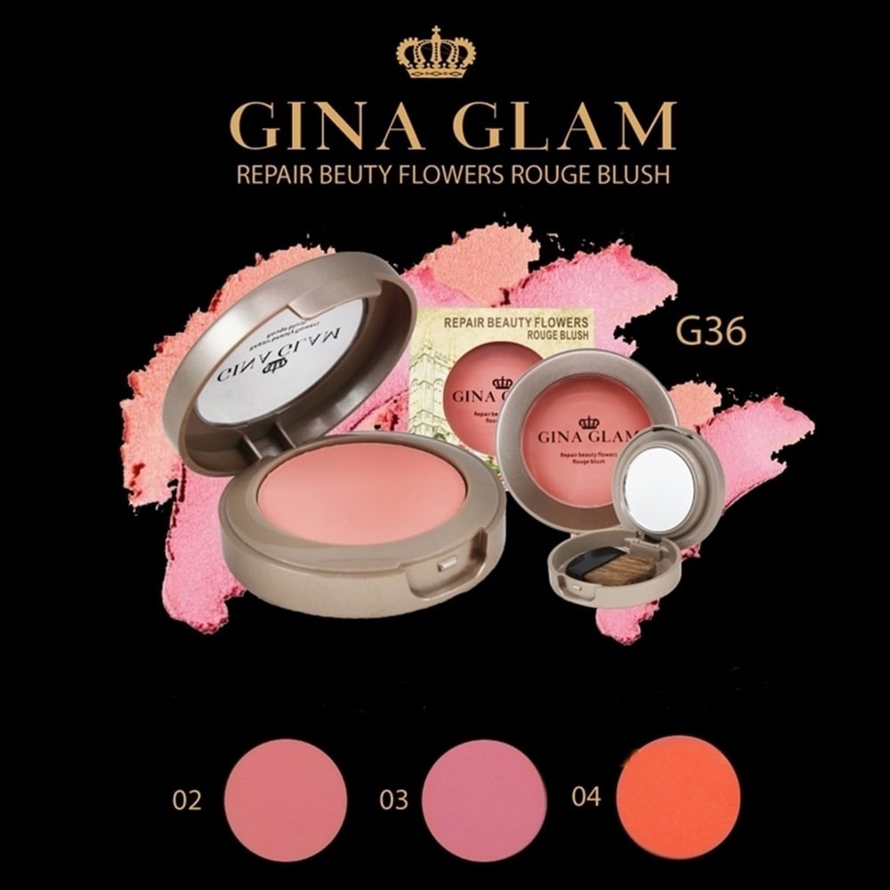 Phấn má Gina Glam repair beauty flowers rouge blush (G36) - #04 Shy (IP04)