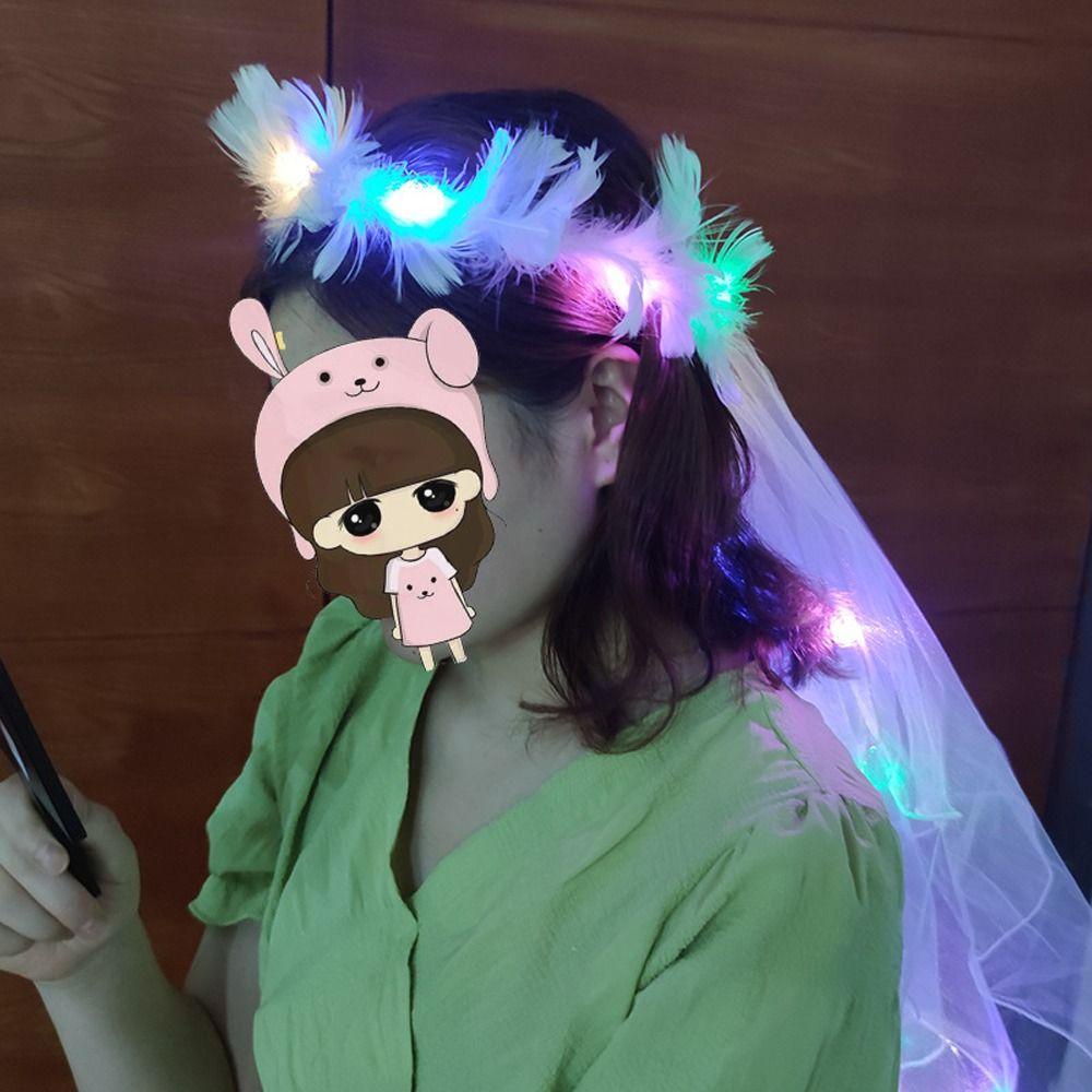 Cài Tóc Hình Vương Miện Lưới Có Mạng Che Mặt Cho Cô Dâu