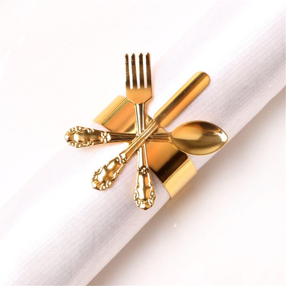 YOLA Set 1 / 6 Nút Cài Khăn Ăn Bằng Thép Không Gỉ
