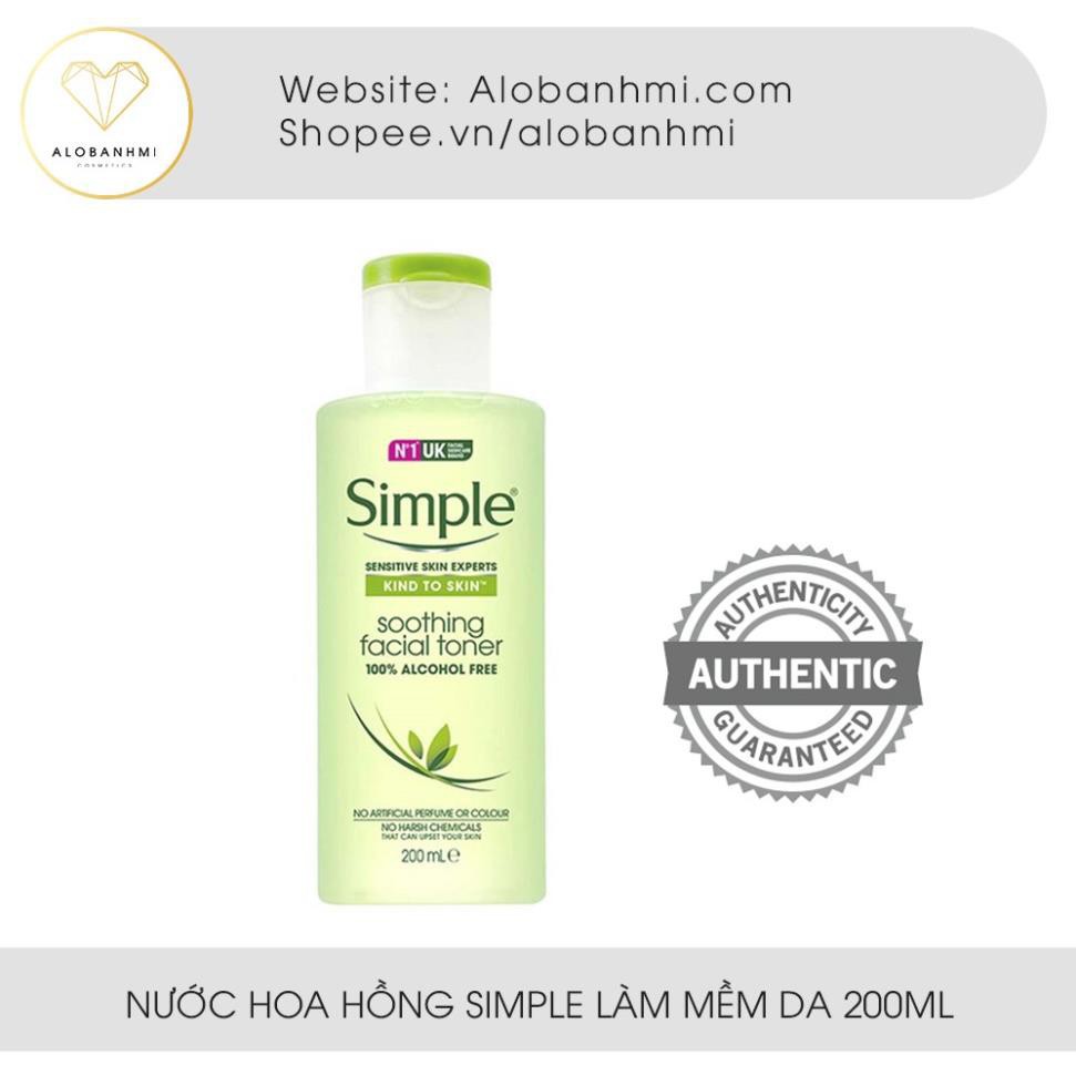 Toner simple làm mềm da 200ml