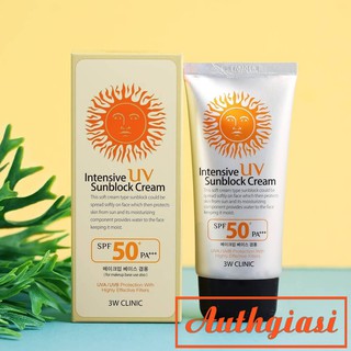 Kem chống nắng 3W Clinic Intensive UV Sunblock Cream Spf50 PA+++ 70ml