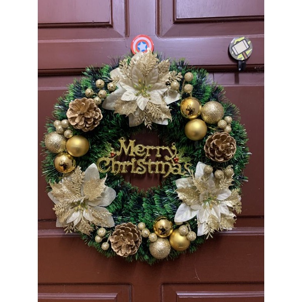 Vòng Nguyệt Quế Trang Trí Giáng Sinh Cao Cấp - Vòng Trang Trí Cửa Kính Noel