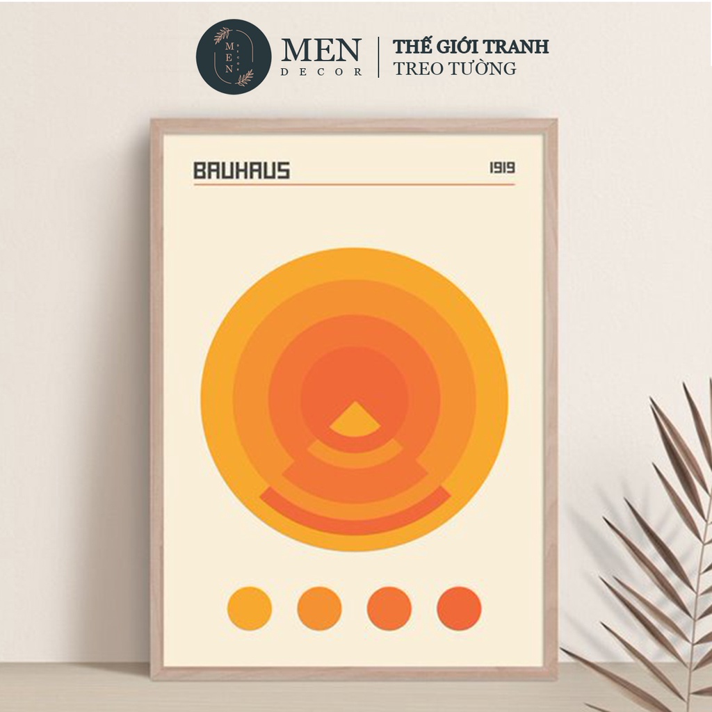 Tranh treo tường canvas phong cách nghệ thuật kiến trúc Bauhaus - MEN DECOR
