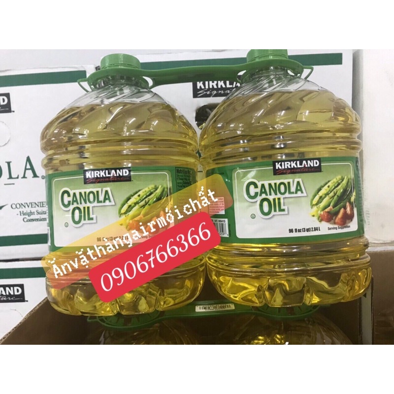 Dầu Thực Vật - Hạt Cải Kirkland Signature Vegetable Oil & Canola Oil 2.84 lít