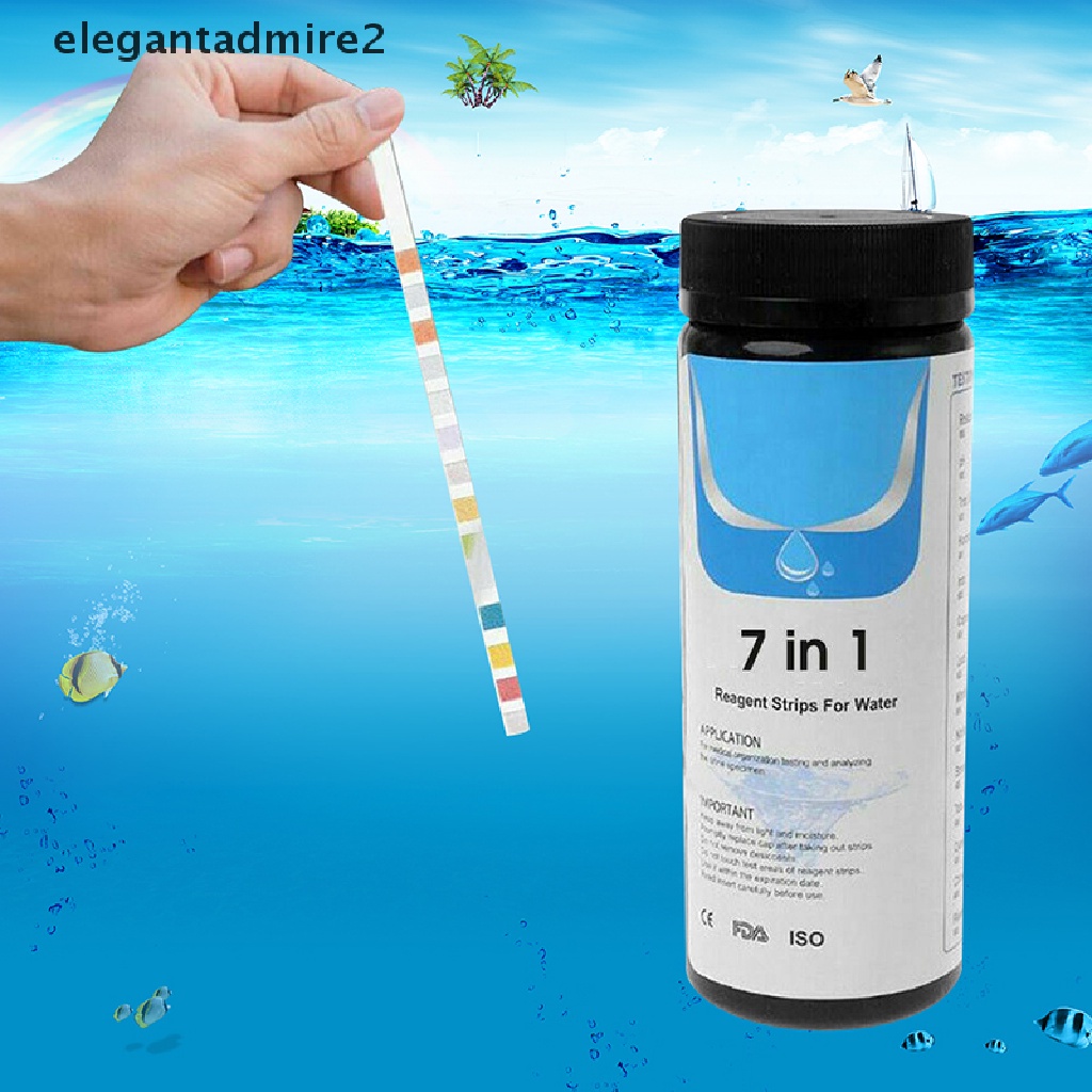 Hộp 50 que thử chất lượng nước bể cá 7 trong 1 tiện dụng