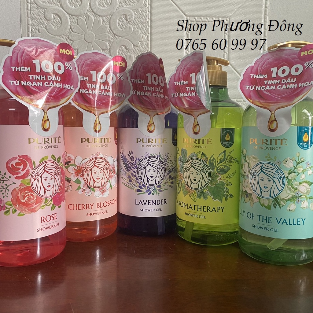(Chính hãng, Đủ mùi) Sữa Tắm Giữ Ẩm PURITE PROVENCE 850ml