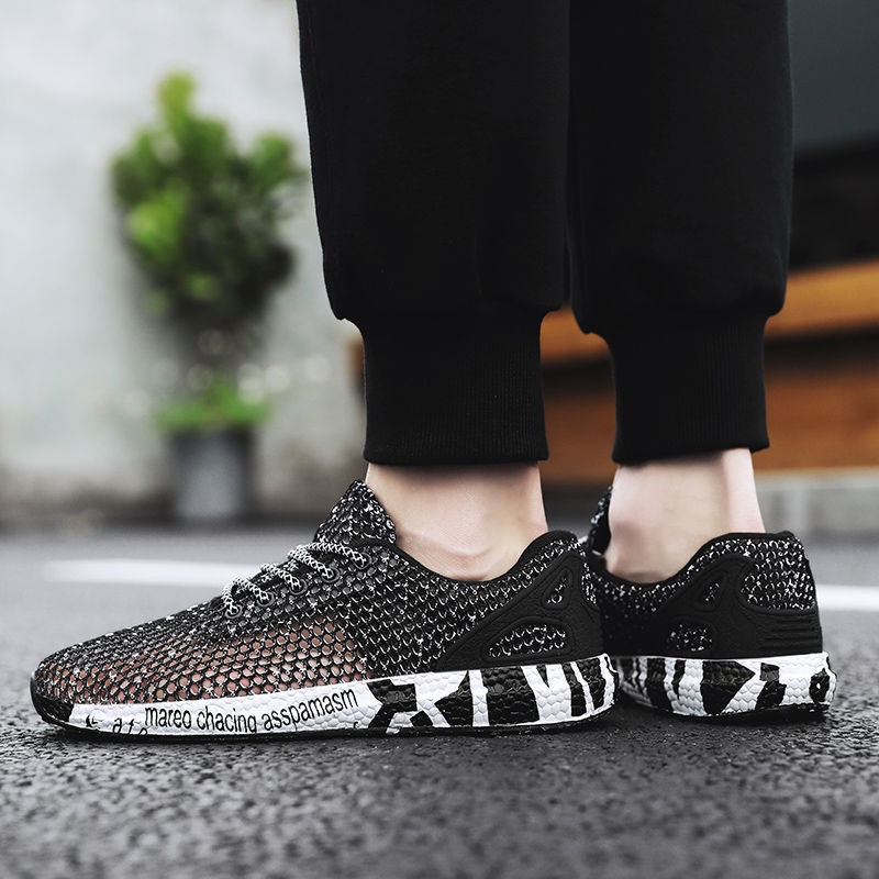 Giày Thể Thao Phối Lưới Thoáng Khí Phong Cách Hàn Quốc Thời Trang Mùa Hè 2022 Cho Nam