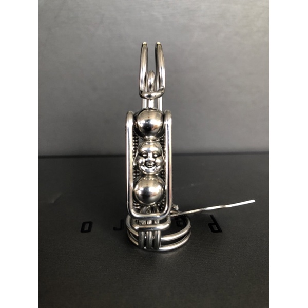 Móc khoá inox thần tài gõ cửa