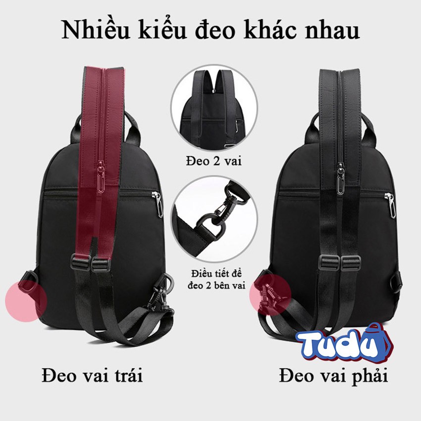 Balo Mini, Ba Lô Nam Kết Hợp Túi Đeo Chéo, Ba Lo Nam Nhỏ Gọn Thời Trang Hàn Quốc CN176