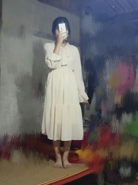 [CÓ SẴN] VÁY TIỂU THƯ CHUN EO KÈM NƠ CỔ ( ảnh thật ở cuối ) | BigBuy360 - bigbuy360.vn