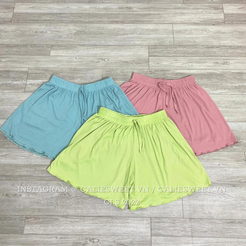 Quần ngủ nữ Caliesweet quần đùi nữ chất thun co giãn CLS027