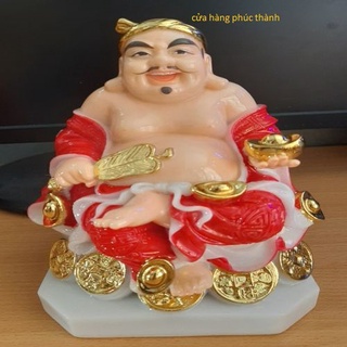 thần tài ông địa vuông đỏ ( bột đá )