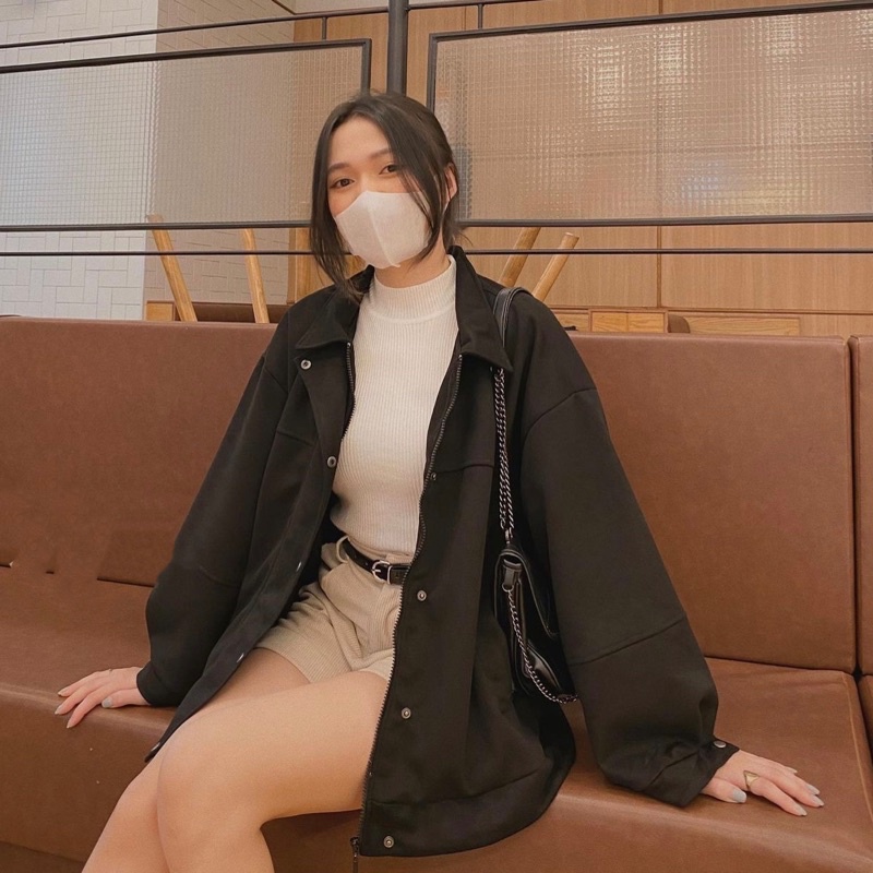 Áo khoát da lộn 2 lớp