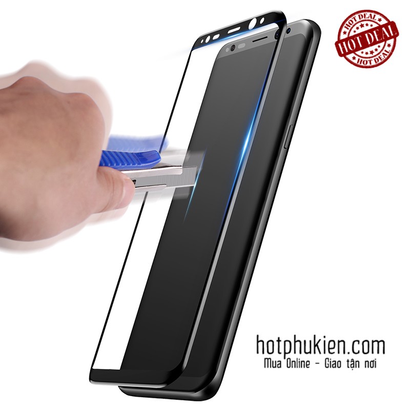 Dán Cường lực 3D full màn hình Samsung Galaxy S8 chính hãng Baseus - Sản phẩm chính hãng