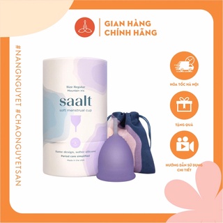 Saalt Soft Cup cốc nguyệt san được yêu thích tại Mỹ từ 2018, dòng mềm, silicone y tế mỏng dẻo, 2 size Small và Regular