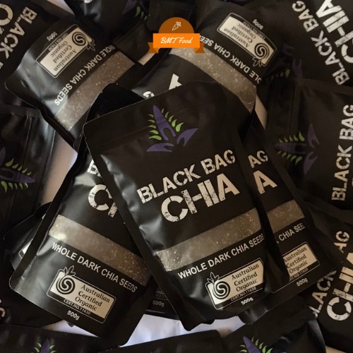 Hạt Chia Đen Úc, Black Bag Chia Nhập Khẩu Úc Hạt Đều, Không Lép, Date Xa