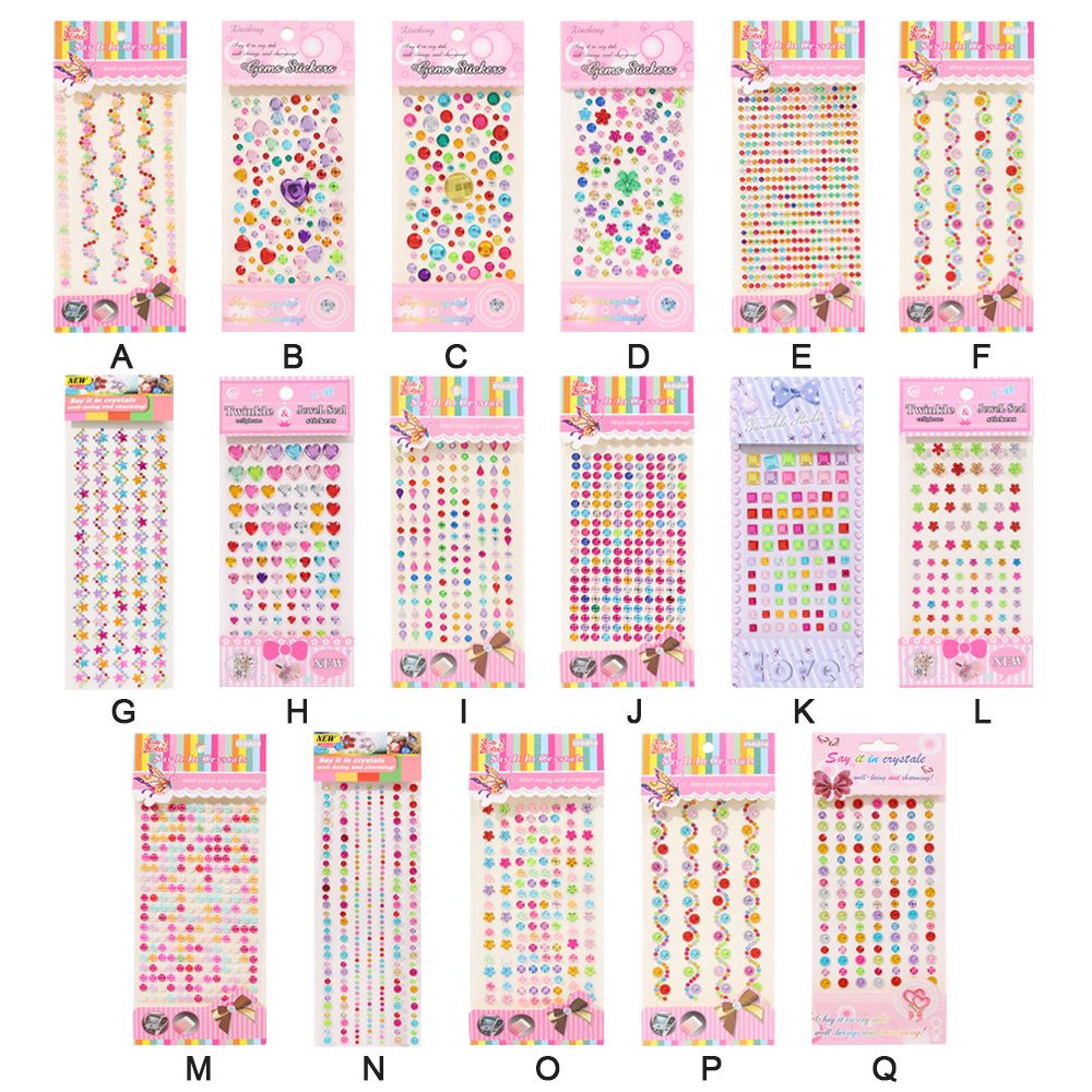 Miếng Dán Trang Trí Sổ Tay / Xe Hơi Đồ Chơi 3d Bằng Acrylic Đính Đá Diy Dễ Thương Cho Bé