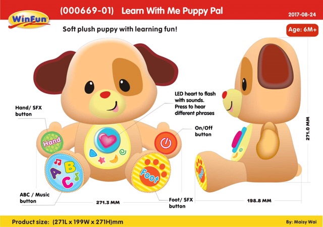 Chó Puppy biết hát Winfun 000669