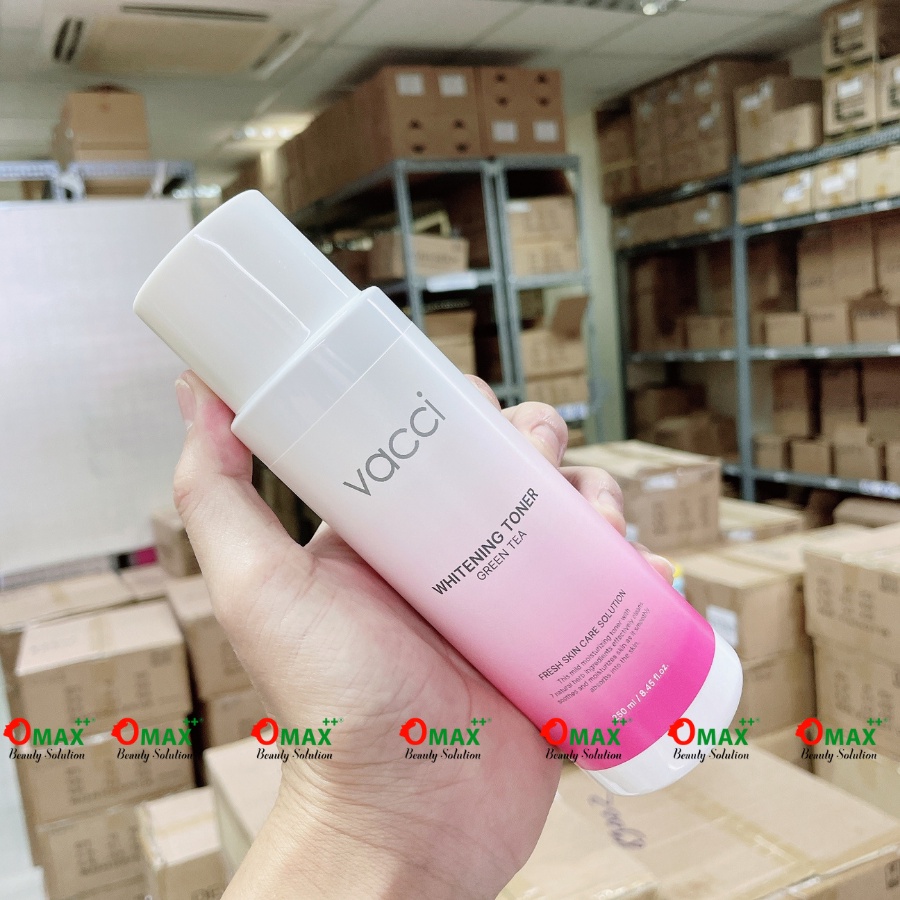 NƯỚC HOA HỒNG VACCI MÀU HỒNG - TRẮNG DA CHIẾT XUẤT TRÀ XANH - WHITENING TONER GREEN TEA 250ml