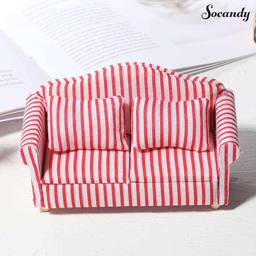 Mô Hình Ghế Sofa Mini Tỉ Lệ 1 / 12 Trang Trí Nhà Búp Bê