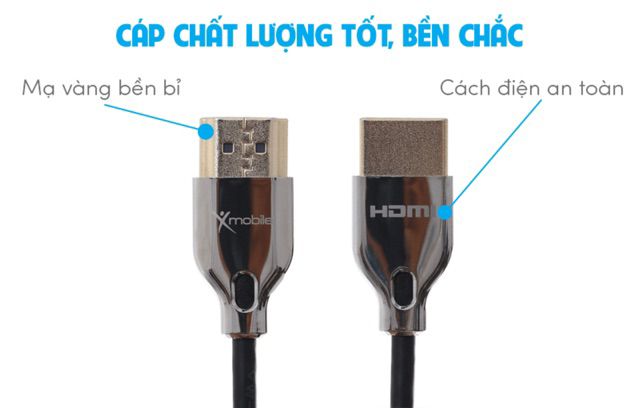 Cáp HDMI 2.0 Slim 2m Xmobile DS139-2TB (Hàng chính hãng)