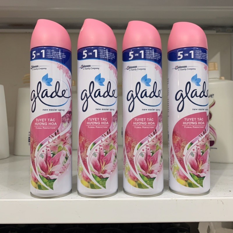 Bình xịt thơm phòng GLADE Tuyệt Tác hương hoa 280ml ( hàng cty Johnson &amp; son )