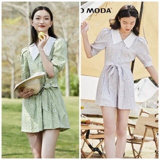 Vero Moda Áo liền quần jumpsuit tay phồng cổ trắng