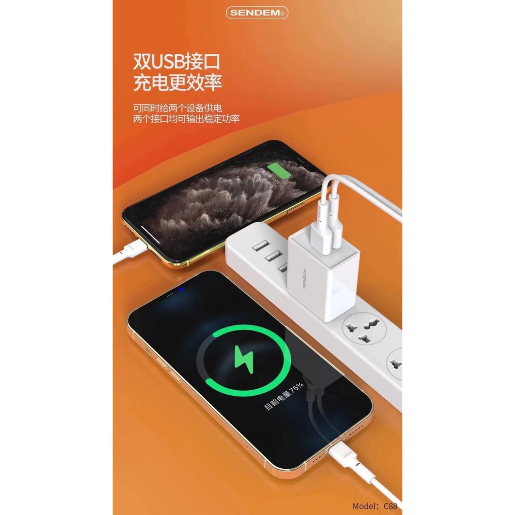 Bộ sạc Ip,ss,op,mi..Hỗ trợ sạc nhanh 3,4 A