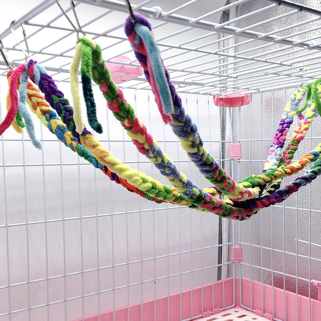 Đồ Chơi Dây Thừng Treo Nhiều Màu Sắc Vui Nhộn Cho Chim Cảnh