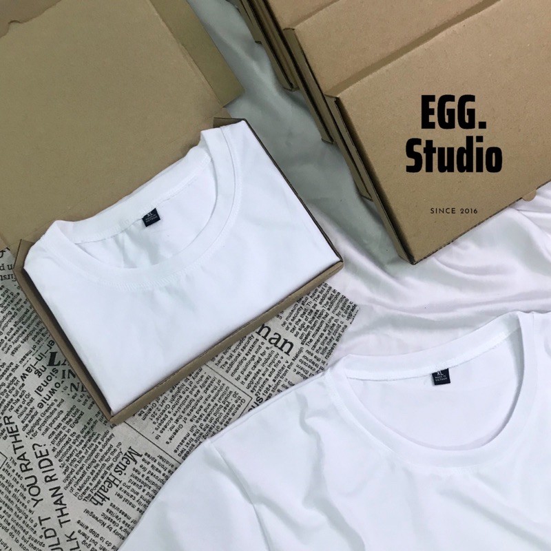 Áo Thun Trơn BASIC Trắng kèm hộp