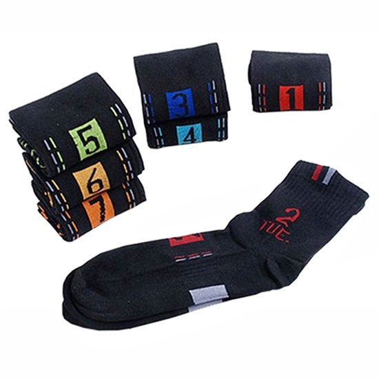 Set 7 Đôi Vớ Cotton 7 Ngày Trong 1 Tuần Thoải Mái Cho Nam