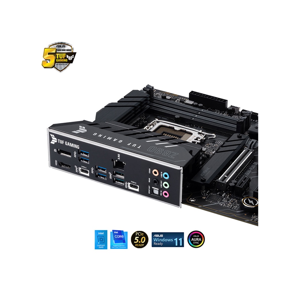 Mainboard ASUS TUF GAMING Z690PLUS D4 (Intel Z690, Socket 1700, ATX, 4 khe RAM DDR4)