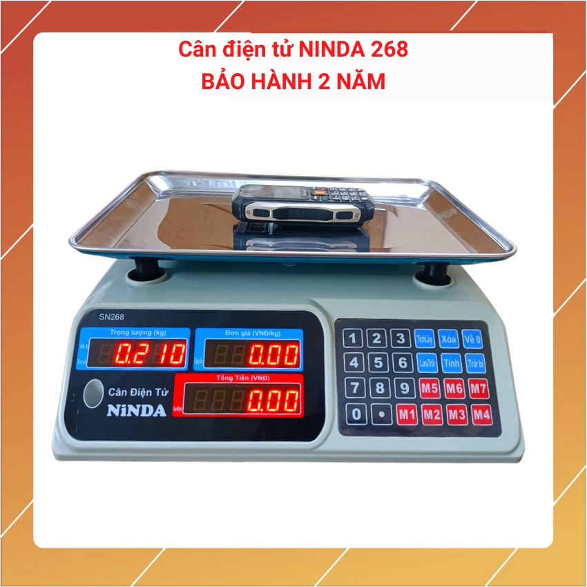 cân điện tử NINDA 268 ( 30kg/5g ) ( bảo hành 2 năm ) dùng cho bán hàng hoa quả,trái cây..