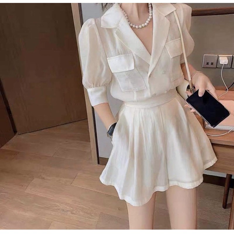 Set áo tơ quần đùi - HÀNG CAO CẤP