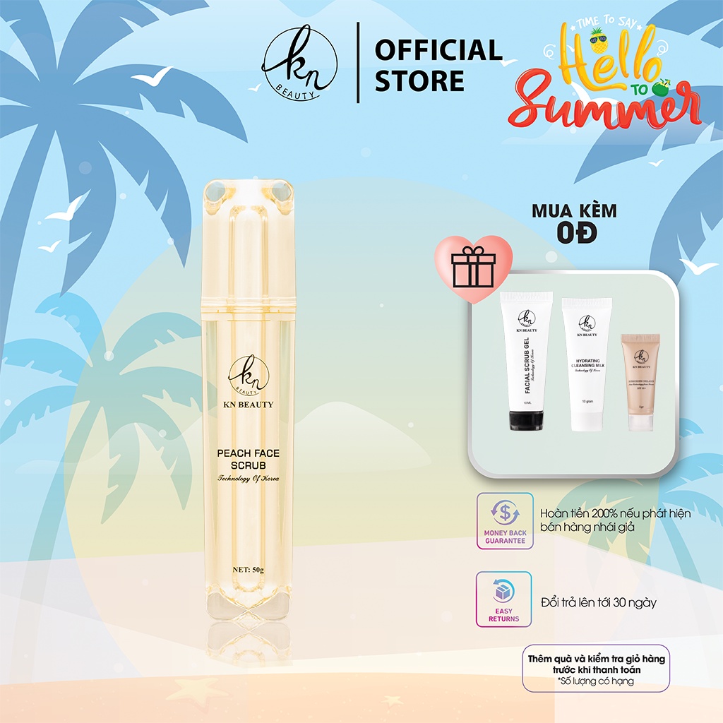 Tẩy tế bào chết tinh chất Đào KN Beauty – Peach Face Scrub 50g tặng quà mini
