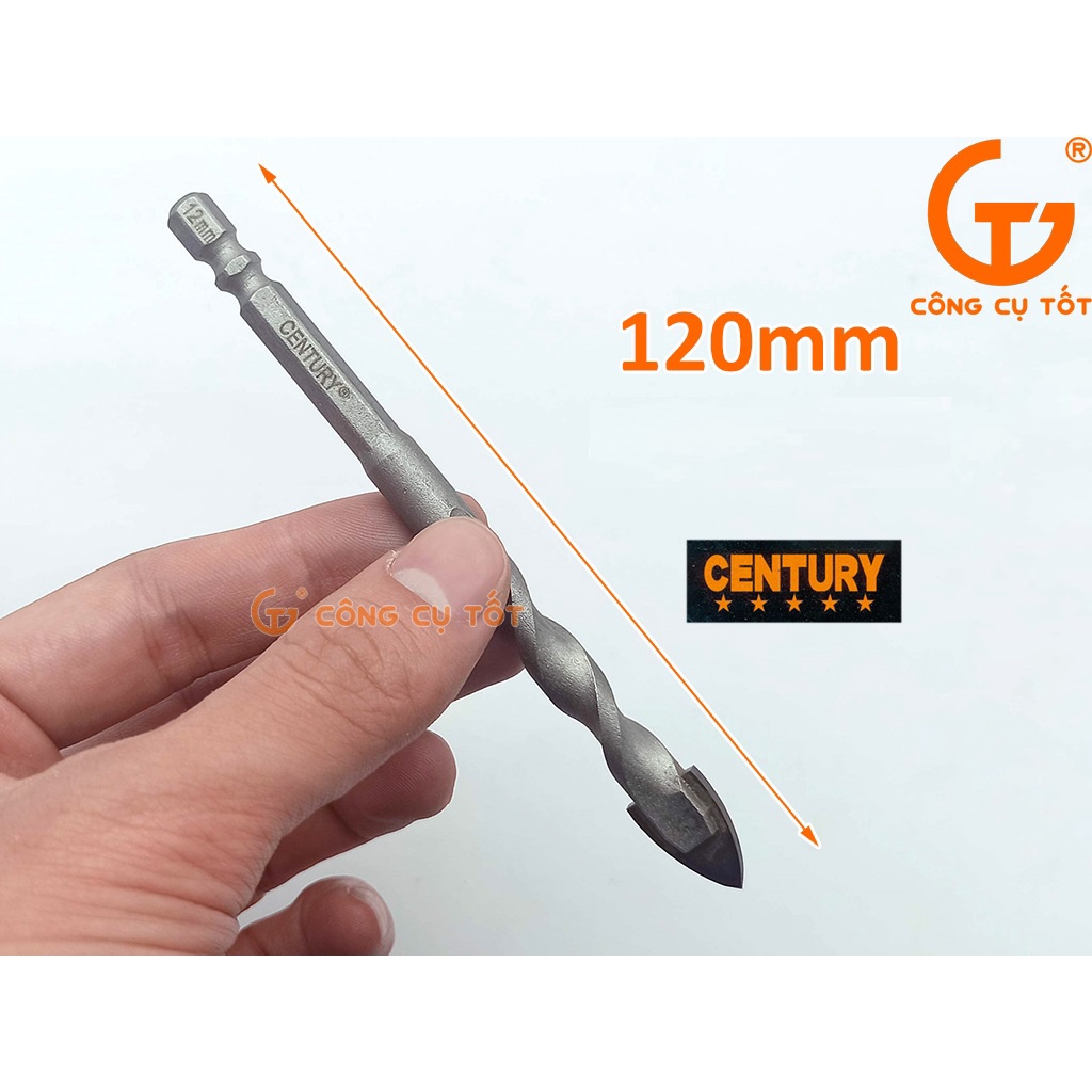 Mũi khoan đa năng chuôi lục Century thép YG6 chống hao mòn