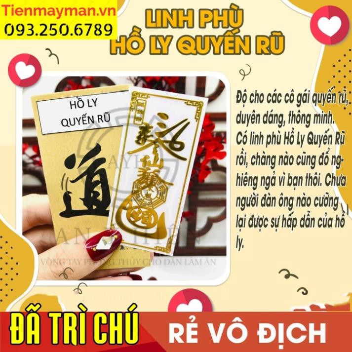 Linh phù dán điện thoại HỒ LY quyến rũ ý nghĩa phong thủy và đẹp lung linh trên điện thoại, laptop