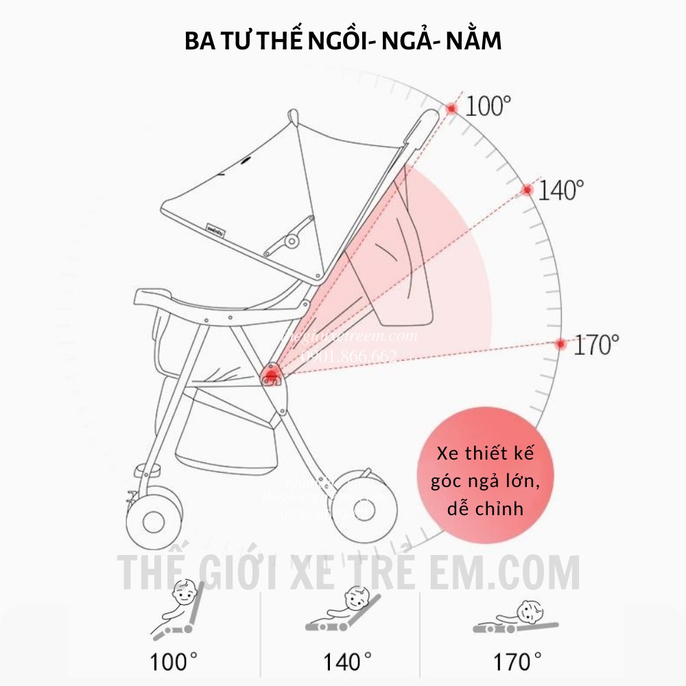 Xe đẩy cho bé Seebaby QQ3