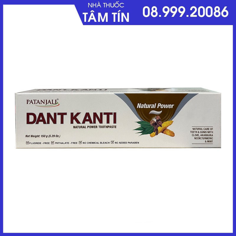 Kem đánh răng thảo dược Ấn Độ - Patanjali Dant Kanti Natural Power