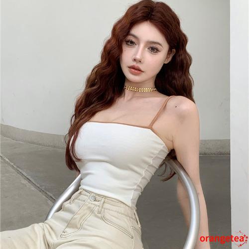 Áo Lửng Hai Dây Màu Sắc Tương Phản Thời Trang Mùa Hè Cho Nữ