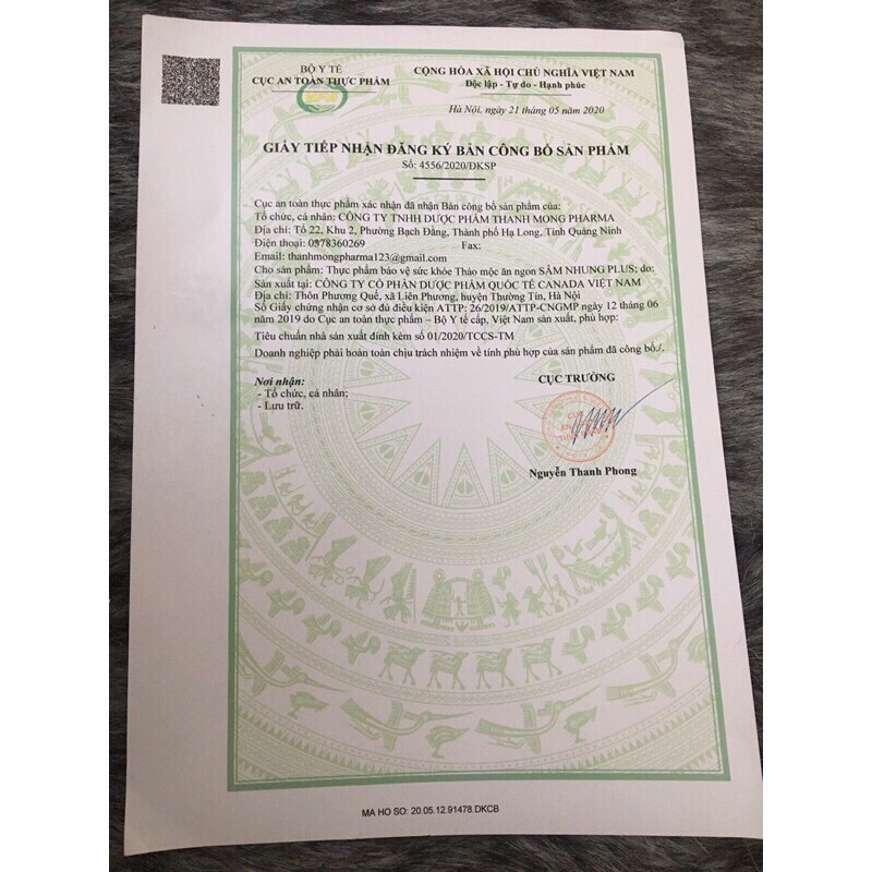 Tăng cân sâm nhung plus kèm Thẻ Bảo Hành + Giấy Kiểm Định SP +KèmQuà ] | BigBuy360 - bigbuy360.vn