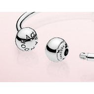 Pandora Vòng Tay Mạ Bạc 925 Đính Hạt Xinh Xắn