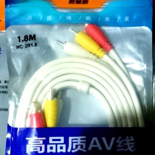 Dây jack RCA AV đầu bông sen vàng đỏ trắng