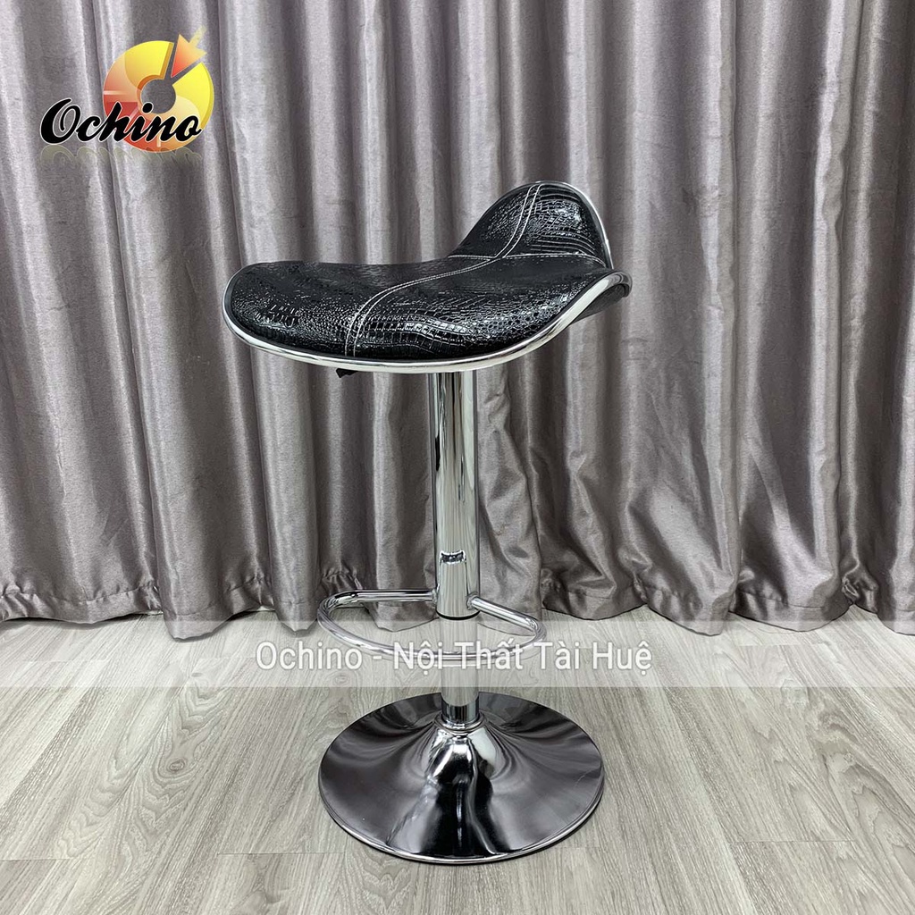 Ghế Makeup, Ghế Quầy Bar Mẫu Da Cá Sấu Không Tựa Điều Chỉnh Độ Cao 60/80 Và Xoay 360 Độ Phong Cách Hiện Đại (Đủ Màu)