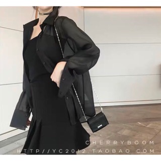 [HÌNH_THẬT_CUỐI] Áo sơ mi voan mỏng khoác ngoài