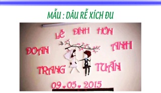 xốp dán tường trang trí cưới . Sinh nhat ....